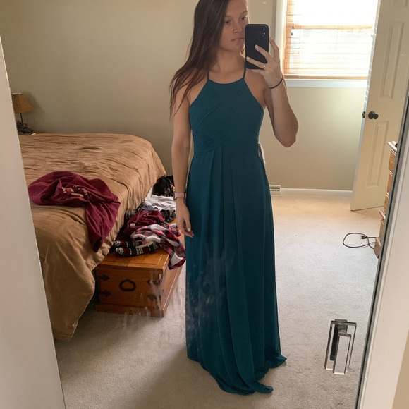 Azazie Ginger Peacock Bridesmaid Dress - Picture 3 of 3